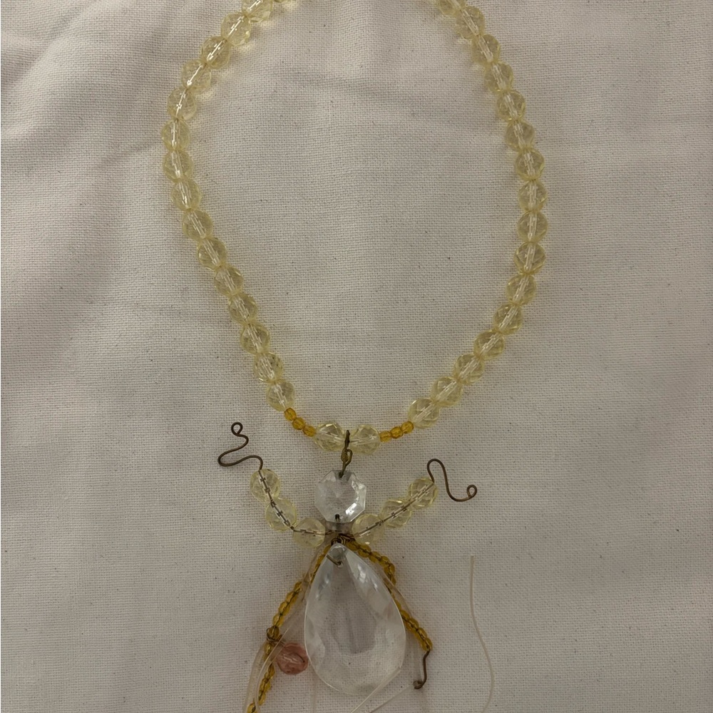 Handcrafted Art Jewelery Abstract Angel Necklace